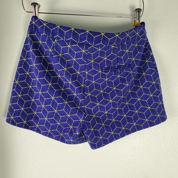 Worthington geometric art deco Modern Fit Shorts PS Blue - Picture 2 of 5